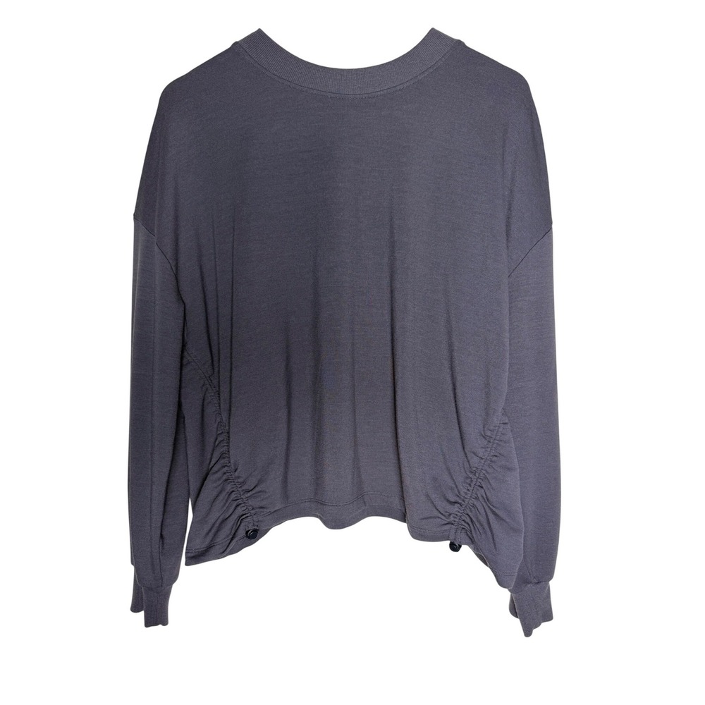 Sincerely Jules Top Womens XL JP5008018 Charcoal Gray Ruched Side EUC